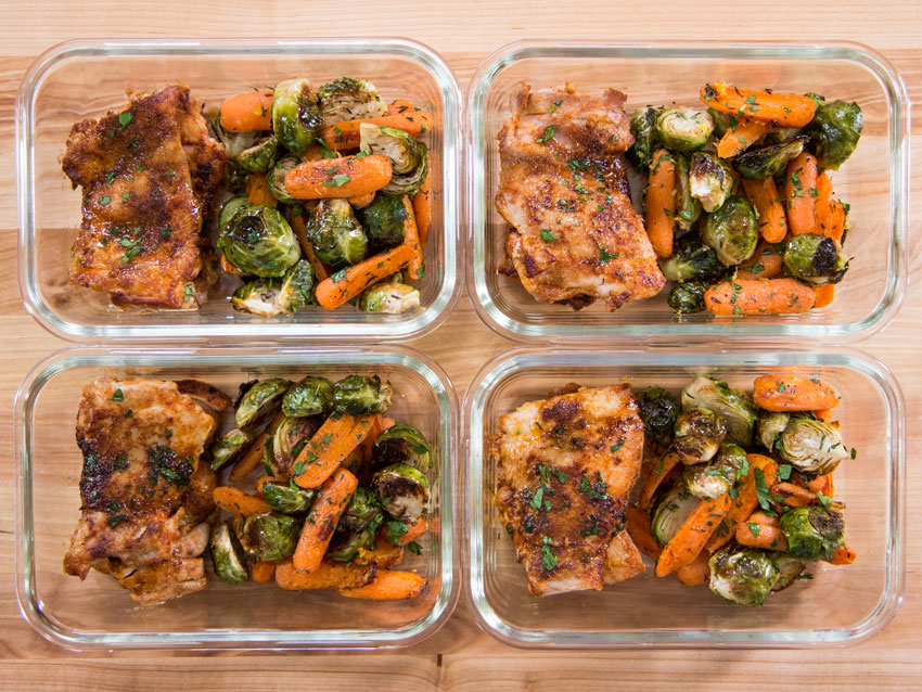 chicken and vegetable meal prep​